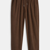 Corduroy Patchwork Shirt & Straight Leg Corduroy Pants Set