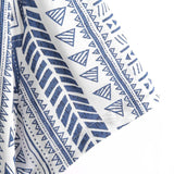 Tribal Geometric Print Half Placket Henley Collar Shirt