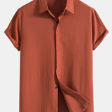 Crinkled Concealed Fly Shirt