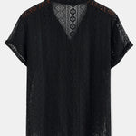 Geometry Textured Cuban Shirt & 3" Chino Shorts Set