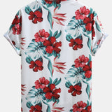 Tropical Floral Print Shirt & Swim Shorts Set
