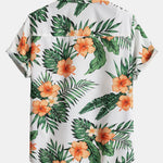 Tropical Print Shirt & Swim Shorts Set
