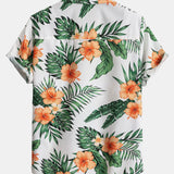 Tropical Print Shirt & Swim Shorts Set