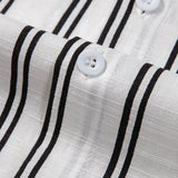 Linen Striped Shirt & Straight Leg Linen Pants Set
