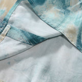 Marble Texture Print Button Up Shirt