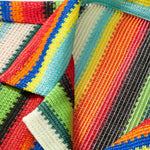 Colorful Striped Waffle Texture Cuban Shirt & Swim Shorts Set