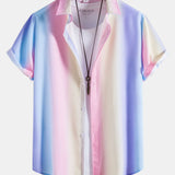 Gradient Color Print Shirt
