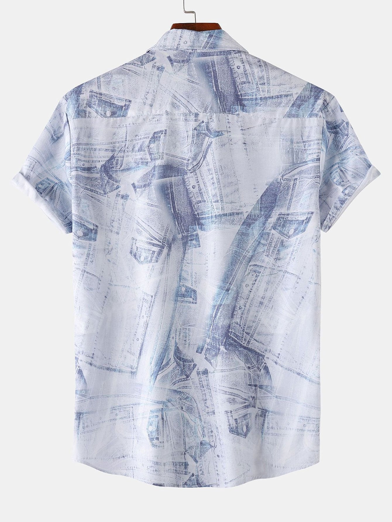 Denim Print Button Up Shirt