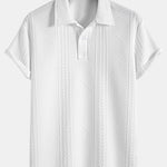 Geometric Jacquard Polo & Shorts Set