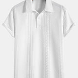 Geometric Jacquard Polo & Shorts Set