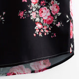 Two Tone Rose Print Shirt & Swim Shorts Set
