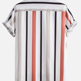 Striped Shirt & Swim Shorts Set