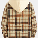 Relax Fit Heavy Weight Flannel Plaid Hooded Shirt