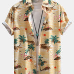 Flamingo Habitat Print Shirt & Swim Shorts Set