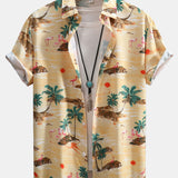 Flamingo Habitat Print Shirt & Swim Shorts Set