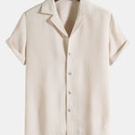 Waffle Revere Collar Shirt & Shorts Set