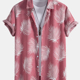 Leaf Print Shirt & Swim Shorts Set