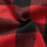 Teddy Lined Flannel Plaid Hooded Shirt