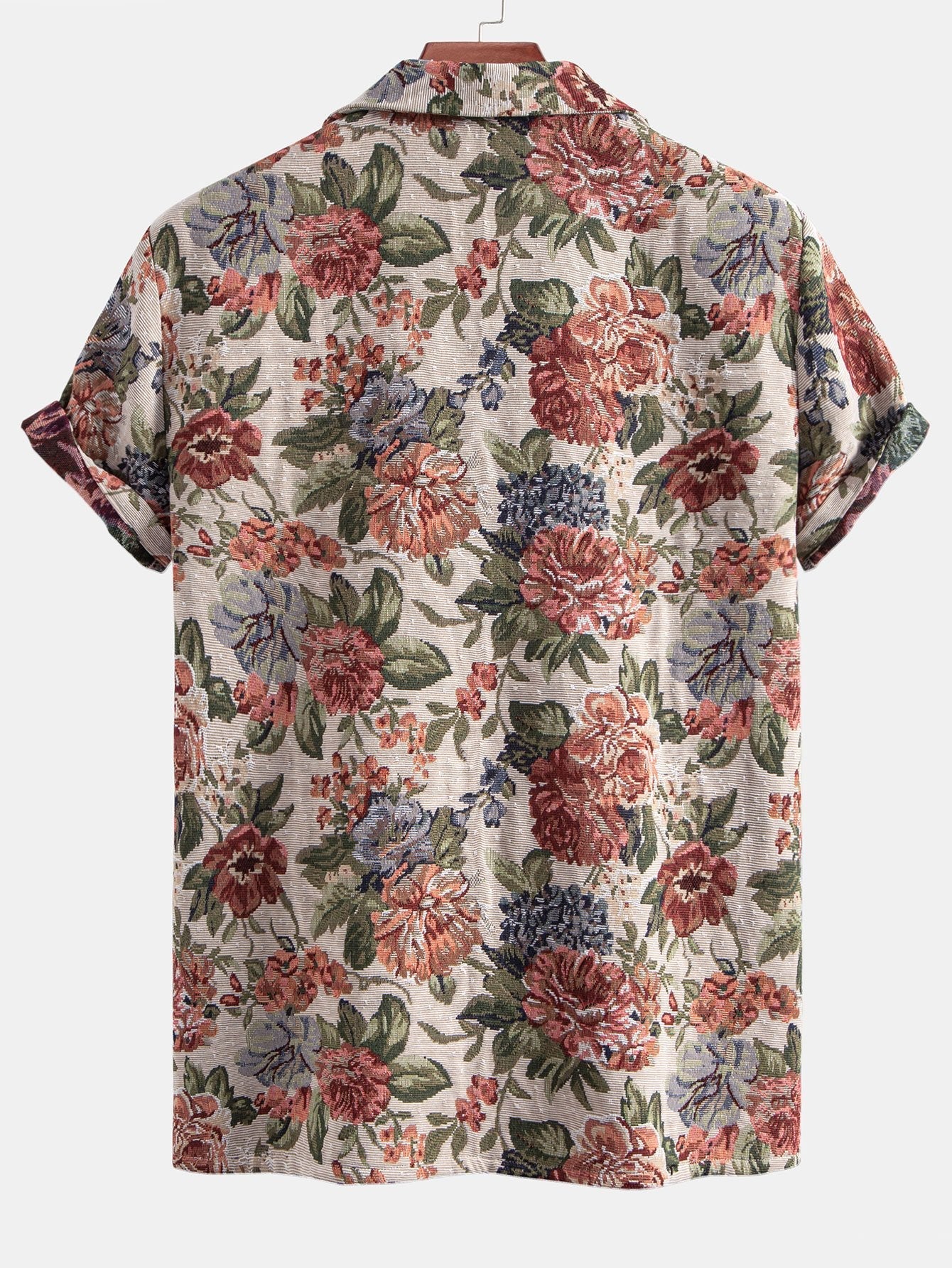 Floral Jacquard Cuban Shirt
