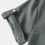Short Sleeve Linen Henley Shirt