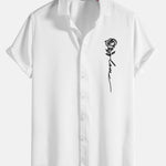 Rose Love Print Button Up Shirt