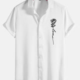 Rose Love Print Button Up Shirt