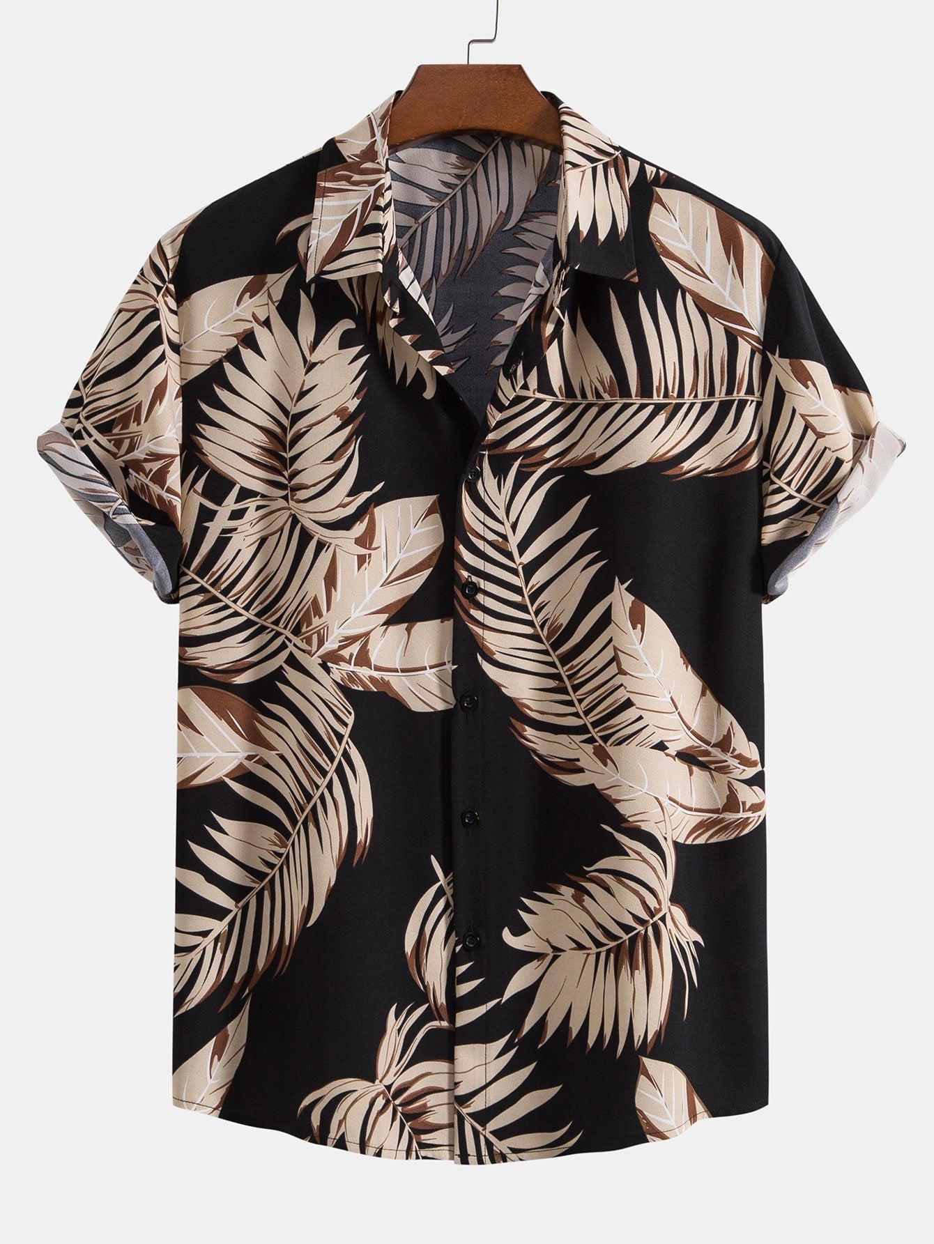 Tropical Print Shirt & Swim Shorts Set
