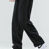 Quarter Zip Ethnic Geometric Patchwork Teddy Sweatshirt & Corduroy Pants Set