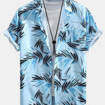 Leaf Print Button Up Shirt