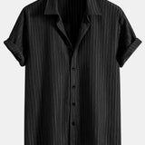 Stripe Jacquard Button Up Shirt