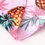 Pineapple Palm Tree Print Button Up Shirt