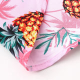 Pineapple Palm Tree Print Button Up Shirt