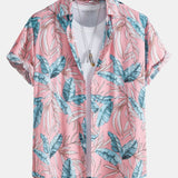 Viscose Tropical Print Shirt & Short Length Swim Shorts Set