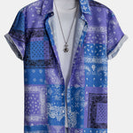 Paisley Bandana Print Button Up Shirt