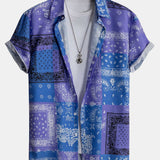 Paisley Bandana Print Button Up Shirt