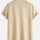 Waffle Stand Collar Shirt