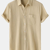 Textured Button Up Shirt