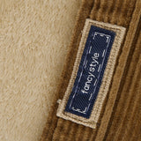 Fleece Lined Cotton Corduroy Button Up Shirt