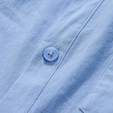 Long Sleeve Linen Henley Collar Shirt