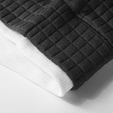 2 in 1 Waffle Crew Neck Sweatshirt & Drawstring Waffle Jogger Pants Set