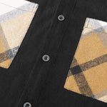Plaid Corduroy Patchwork Shirt
