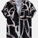 Abstract Print Shirt & Swim Shorts Set