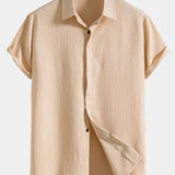 Crinkled Concealed Fly Shirt