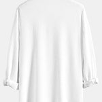 Long Sleeve Muscle Fit Ribbed Stand Collar Shirt & Ribbed Pants Set