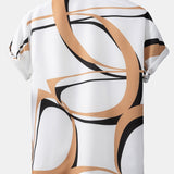 Abstract Print Shirt & Swim Shorts Set