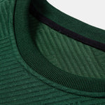 Geometric Striped Sweatshirt & Drawstring Corduroy Cargo Jogger Pants Set