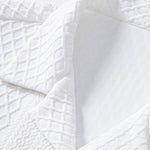 Rhombus Geometric Jacquard Textured Cuban Shirt