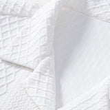 Rhombus Geometric Jacquard Textured Cuban Shirt