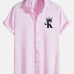 King Print Button Up Shirt