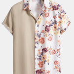 Floral Patchwork Print Button Up Shirt